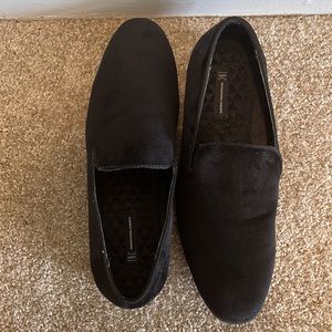 Black Velvet tuxedo Slippers Mens 9.5